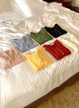 Load image into Gallery viewer, Casual Button V Top