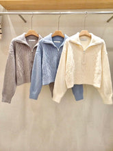 Load image into Gallery viewer, Cozy Zipper Knit Top