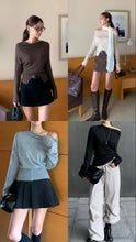 Load image into Gallery viewer, Elegant Shoulder Knit Top