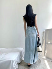 將圖片載入圖庫檢視器 Denim Cotton Maxi Skirt
