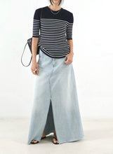 將圖片載入圖庫檢視器 Denim Cotton Maxi Skirt