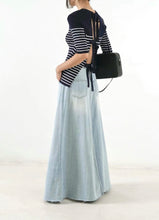 將圖片載入圖庫檢視器 Denim Cotton Maxi Skirt