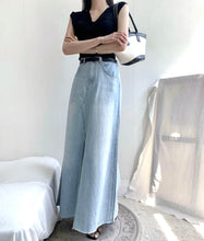 將圖片載入圖庫檢視器 Denim Cotton Maxi Skirt
