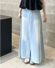將圖片載入圖庫檢視器 Denim Cotton Maxi Skirt