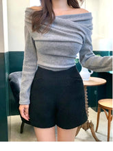 Load image into Gallery viewer, Winter Cross Shoulder Top