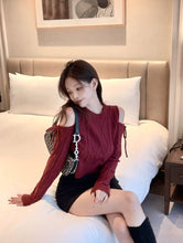Load image into Gallery viewer, Sexy Ribbon Knit Top