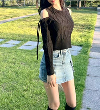 Load image into Gallery viewer, Sexy Ribbon Knit Top