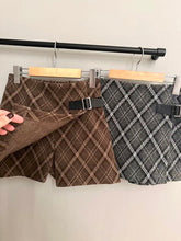 Load image into Gallery viewer, Belted Plaid Skort