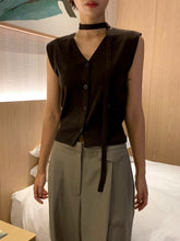 Load image into Gallery viewer, Choker Vest Cardigan