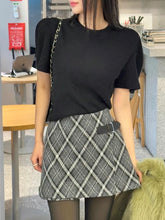 Load image into Gallery viewer, Belted Plaid Skort