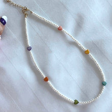 Load image into Gallery viewer, Colourful Heart Pearl Necklace