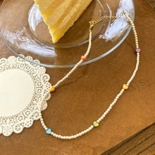 Load image into Gallery viewer, Colourful Heart Pearl Necklace