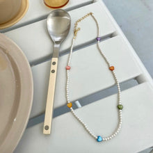 Load image into Gallery viewer, Colourful Heart Pearl Necklace