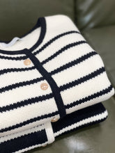 Load image into Gallery viewer, Striped Button Up Cardigan