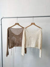 Load image into Gallery viewer, Ripped Mesh Knit Top