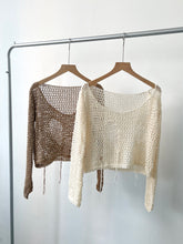 Load image into Gallery viewer, Ripped Mesh Knit Top