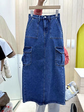 將圖片載入圖庫檢視器 Pocket Denim Slit Skirt