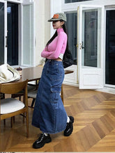 將圖片載入圖庫檢視器 Pocket Denim Slit Skirt