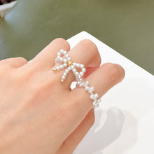 Load image into Gallery viewer, Ribbon Pearl Ring