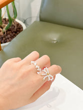 Load image into Gallery viewer, Ribbon Pearl Ring