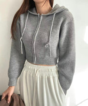 Load image into Gallery viewer, Zipper Cropped Knit Outer