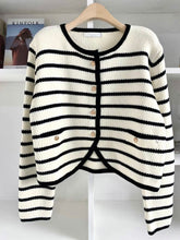 Load image into Gallery viewer, Striped Button Up Cardigan