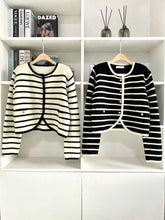 Load image into Gallery viewer, Striped Button Up Cardigan