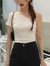 Load image into Gallery viewer, Cotton One Shoulder Top