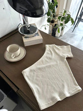 Load image into Gallery viewer, Cotton One Shoulder Top