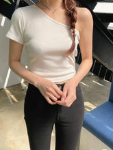 Load image into Gallery viewer, Cotton One Shoulder Top