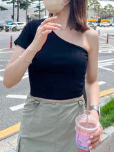 Load image into Gallery viewer, Cotton One Shoulder Top
