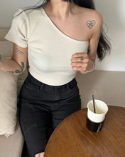Load image into Gallery viewer, Cotton One Shoulder Top
