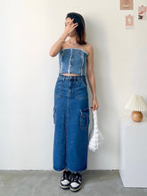 將圖片載入圖庫檢視器 Pocket Denim Slit Skirt