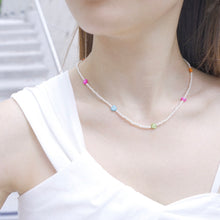 Load image into Gallery viewer, Colourful Heart Pearl Necklace