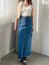 將圖片載入圖庫檢視器 Pocket Denim Slit Skirt