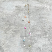 Load image into Gallery viewer, Colourful Heart Pearl Necklace