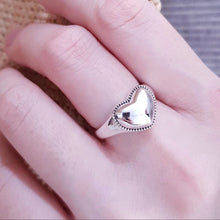 Load image into Gallery viewer, S925 Heart Ring