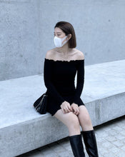 Load image into Gallery viewer, Off Shoulder Ruffle Dress