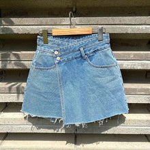 將圖片載入圖庫檢視器 Uneven Denim Skirt Pants