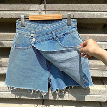 將圖片載入圖庫檢視器 Uneven Denim Skirt Pants