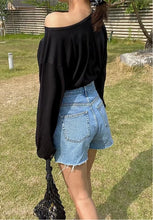 將圖片載入圖庫檢視器 Uneven Denim Skirt Pants