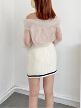 Load image into Gallery viewer, B/W Tweed Skirt