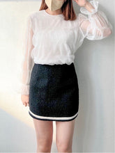 Load image into Gallery viewer, B/W Tweed Skirt