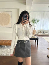 將圖片載入圖庫檢視器 Wool Belt Skirt
