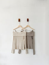 Load image into Gallery viewer, Oatmeal Shoulder Top