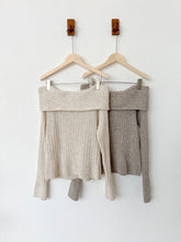 Load image into Gallery viewer, Oatmeal Shoulder Top