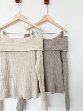 Load image into Gallery viewer, Oatmeal Shoulder Top