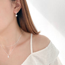 Load image into Gallery viewer, S925 Heart Stone Earrings