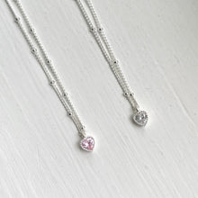 Load image into Gallery viewer, S925 Heart Stone Necklace
