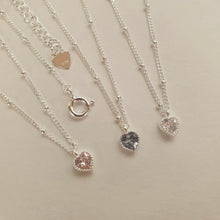 Load image into Gallery viewer, S925 Heart Stone Necklace